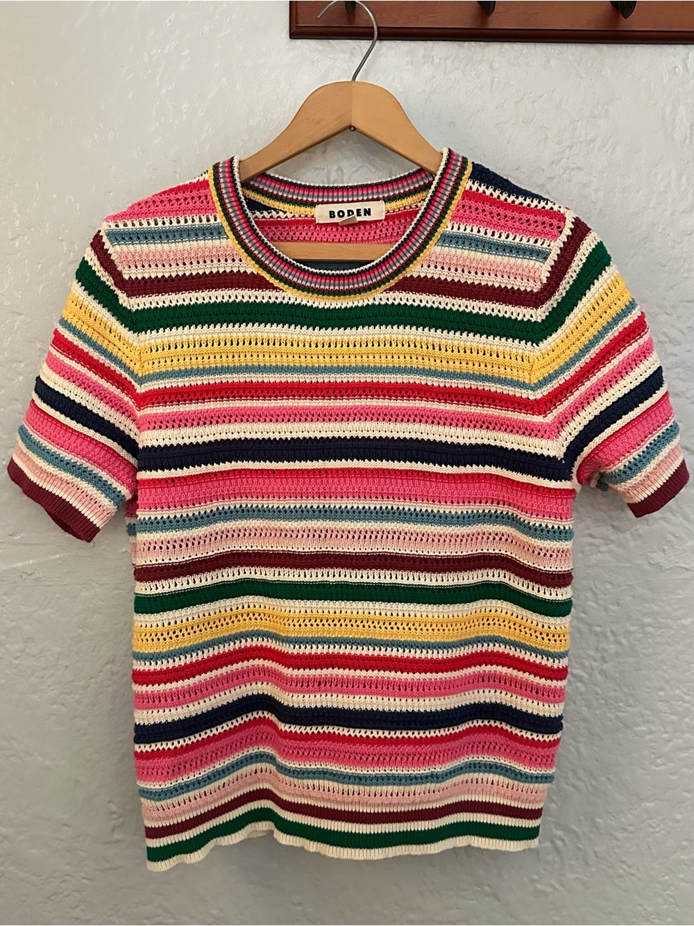 Stripe Open Stitch Cotton
Sweater - Picture 6 of 13